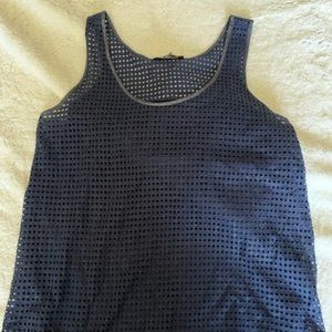 Navy Tank Top - Back color is Iridescent